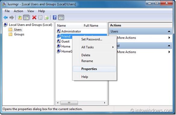 Prevent Users From Changing Password In Windows 7 step3