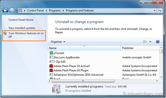 Disable Search feature in Windows 7 step4