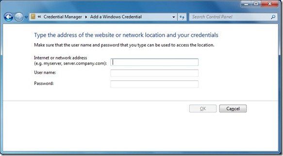 credential manager feature in windows 7