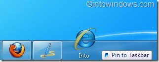 Pin website to windows 7 taskbar