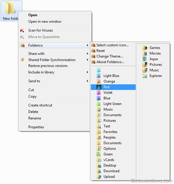 Change Windows 7 Folder Icon with FolderIco