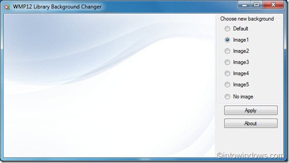 WMP12 Library Background Changer