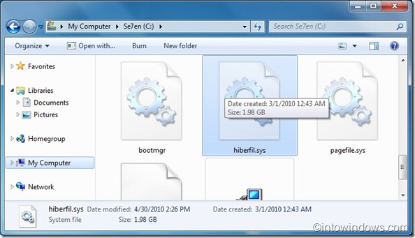 Reduce Hibernate File Size In Windows 7