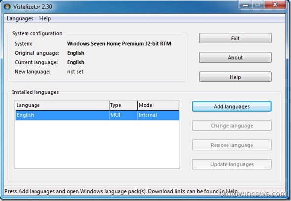 Install language pack in Windows 7 Professional