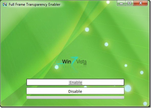 Make Windows 7 Window borders fully transparent 