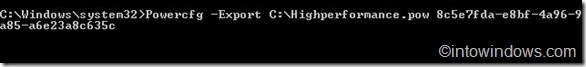 export high performance power plan
