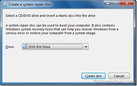 repair windows 7 from usb flash drive wihout installation disc 1