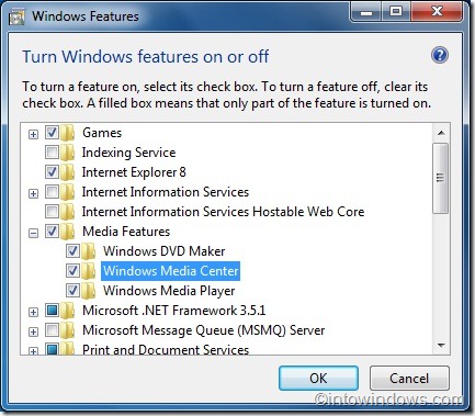 reinstall windows media center in windows 7 guide2