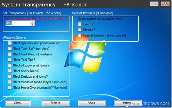 System Transparency for Windows 7