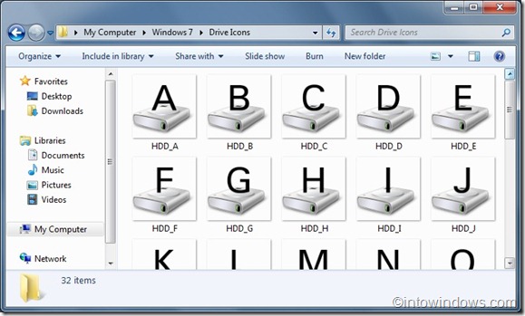 Display Drive Icons on drive letters