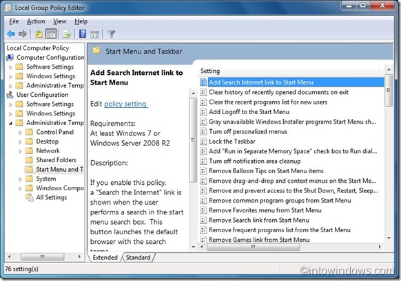 search internet from start menu in windows 7 image 1