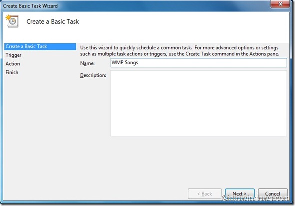 Create Basic Task Wizard 1