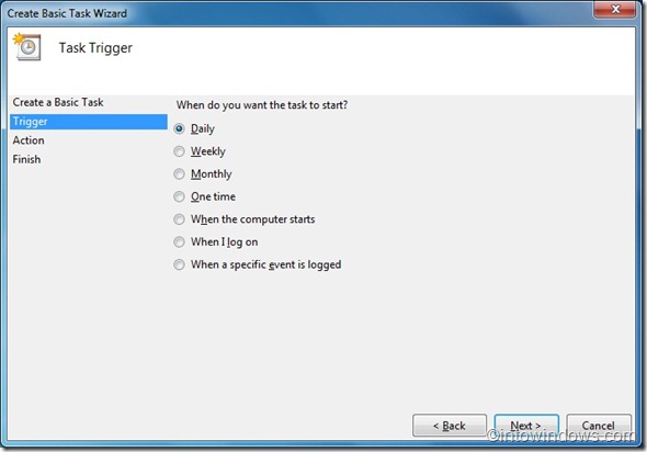 Create Basic Task Wizard 2