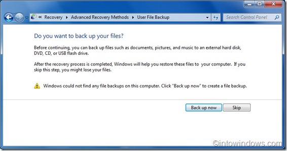 User File Backup