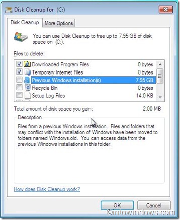 disk cleanup