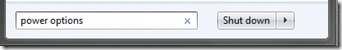 power options in start menu