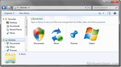 windows 7 libraries 