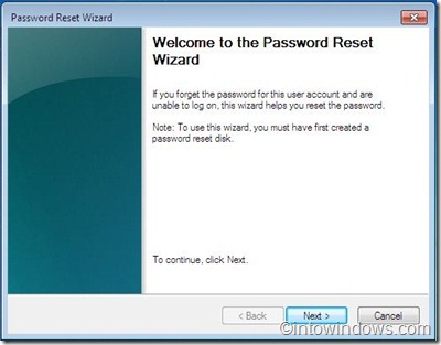 password reset wizard