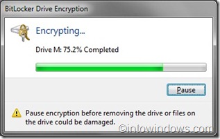 BitLocker Enryption process