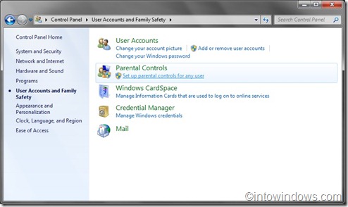 setup parental controls