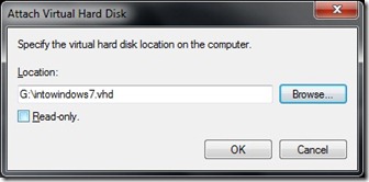 attach vhd in 7