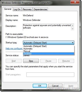 Disable Windows Defender