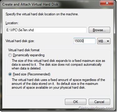 Create VHD