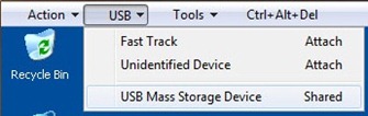 USB device in xp mode