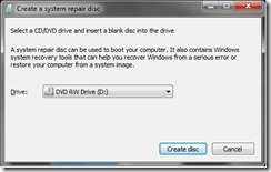 System repair disc