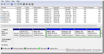 Vista disk managemetn