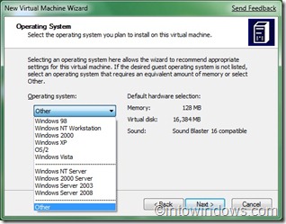 Virtual PC OS