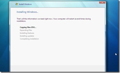 Installing windows