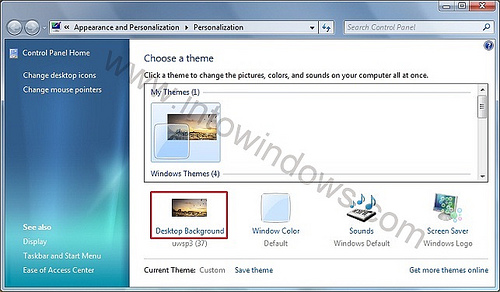 Desktop slide show feature