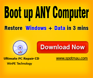 Boot up any computer  restore your Windows and Data