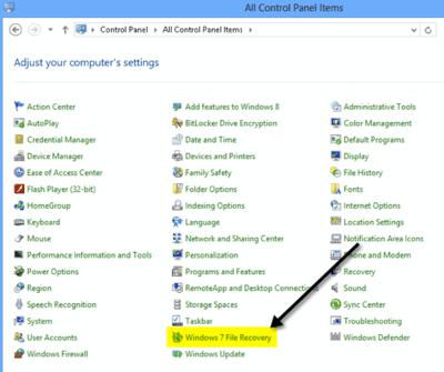 Create a System Image in Windows 8