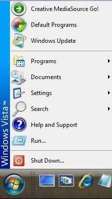 windows vista start menu