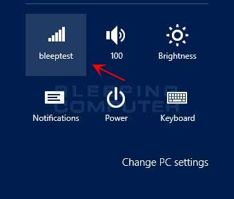 Settings Charm Bar