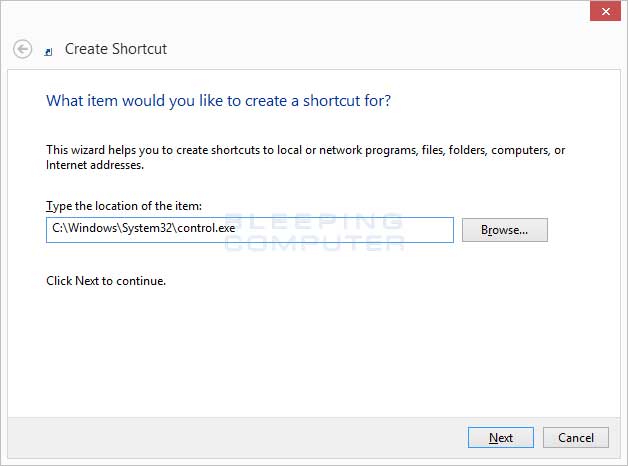 Create Shortcut