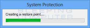 Creating a restore point