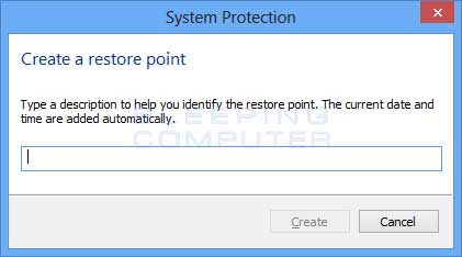 Name the restore point