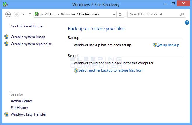 Windows 7 File Recovery