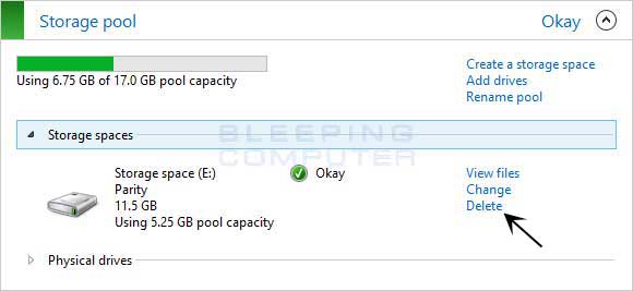 Delete Storage Pool
