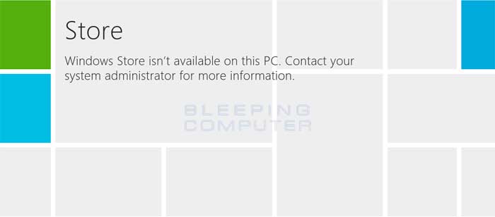 Windows Store is disabled