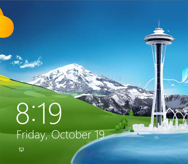 Windows 8 Lock Screen