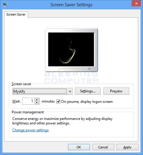 Screen Saver Settings