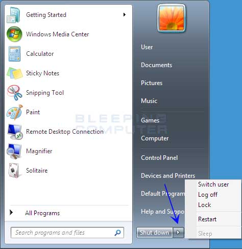 Windows 7 Start Menu