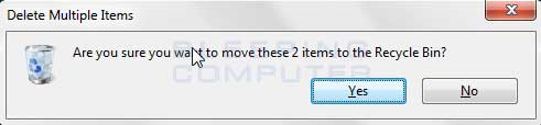 Delete Confirmation Dialog