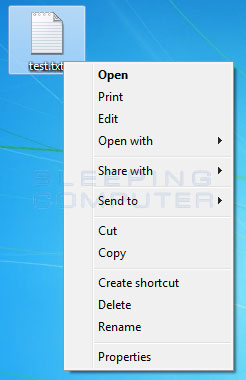 File menu