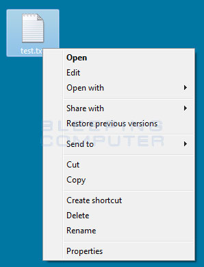 File menu