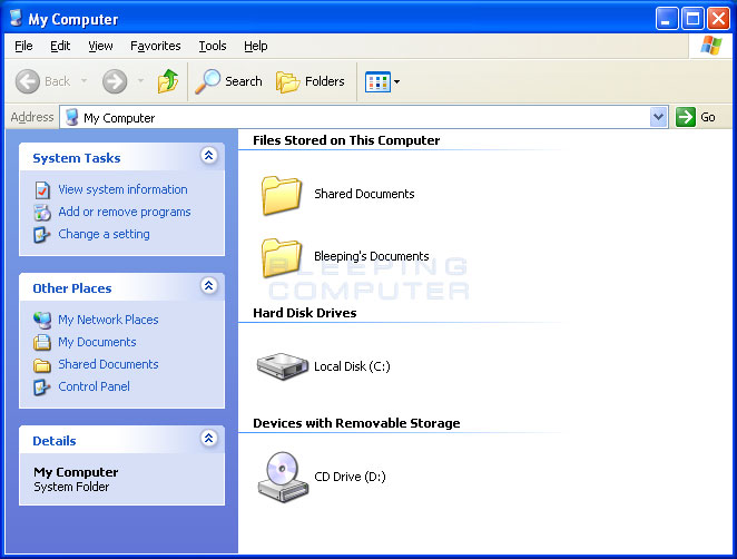 Windows XP My Computer